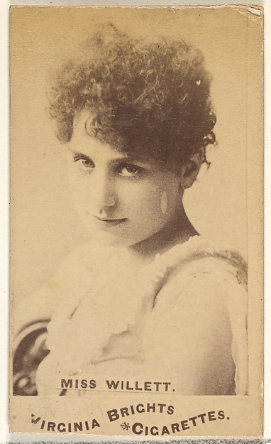 Miss Willett, from the Actors and Actresses series (N45, Type 1) for Virginia Brights Cigarettes