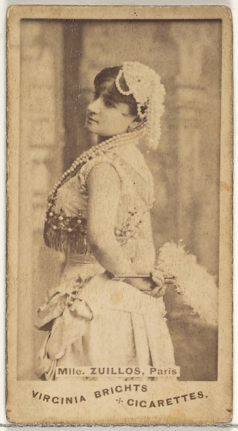 Mlle. Zuillos, Paris, from the Actors and Actresses series (N45, Type 1) for Virginia Brights Cigarettes