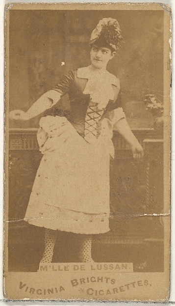 M'lle de Lussan, from the Actors and Actresses series (N45, Type 1) for Virginia Brights Cigarettes