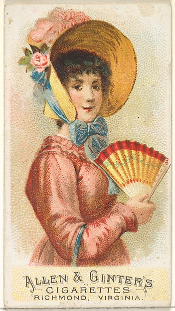 Plate 2, from the Fans of the Period series (N7) for Allen & Ginter Cigarettes Brands