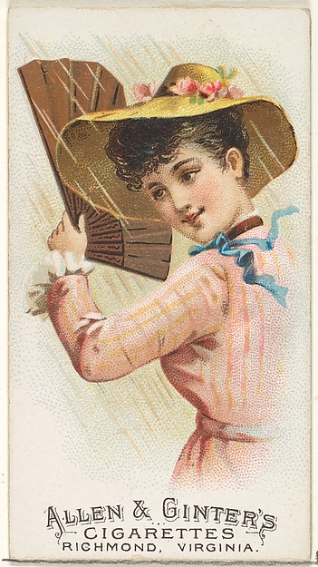 Plate 13, from the Fans of the Period series (N7) for Allen & Ginter Cigarettes Brands
