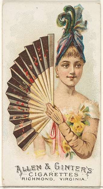 Plate 28, from the Fans of the Period series (N7) for Allen & Ginter Cigarettes Brands