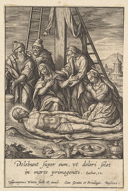 The Lamentation by Hieronymus (Jerome) Wierix