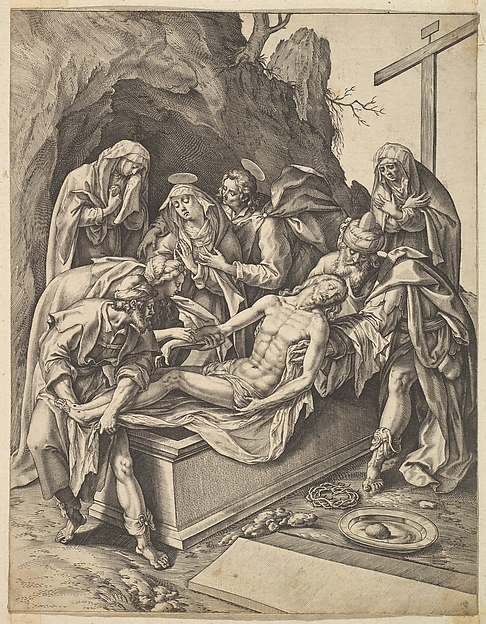 The Entombment by Hieronymus (Jerome) Wierix