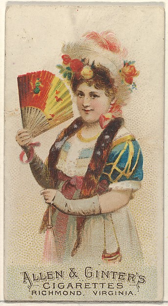 Plate 46, from the Fans of the Period series (N7) for Allen & Ginter Cigarettes Brands