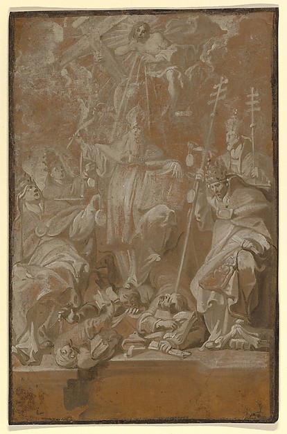 Saint Lambert Trampling his Murderers, Surrounded by the Four Church Fathers by Antoine Sallaert