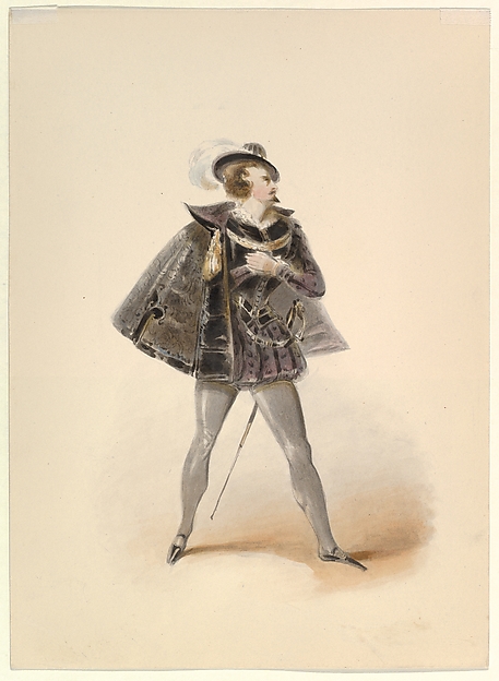 Costume Study for Belmonte in the "Abduction from the Seraglio" by W.A. Mozart