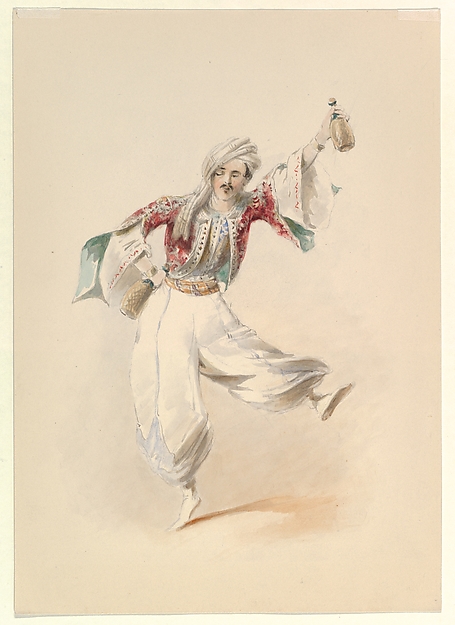 Costume Study for Pedrillo in the "Abduction from the Seraglio" by W.A. Mozart