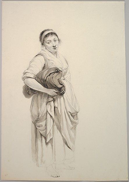 A Standing Young Washerwoman
