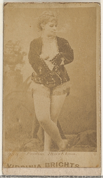 Card 454, Pauline Markham, from the Actors and Actresses series (N45, Type 1) for Virginia Brights Cigarettes