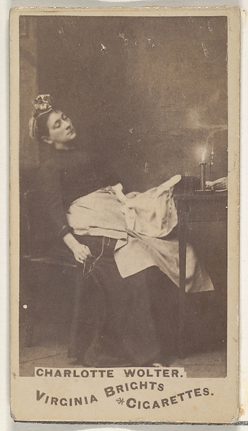 Charlotte Wolter, from the Actors and Actresses series (N45, Type 1) for Virginia Brights Cigarettes