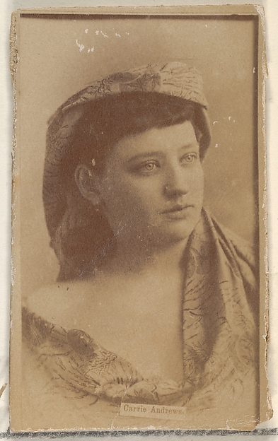Carrie Andrews, from the Actors and Actresses series (N45, Type 1) for Virginia Brights Cigarettes