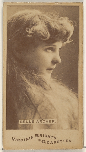 Belle Archer, from the Actors and Actresses series (N45, Type 1) for Virginia Brights Cigarettes