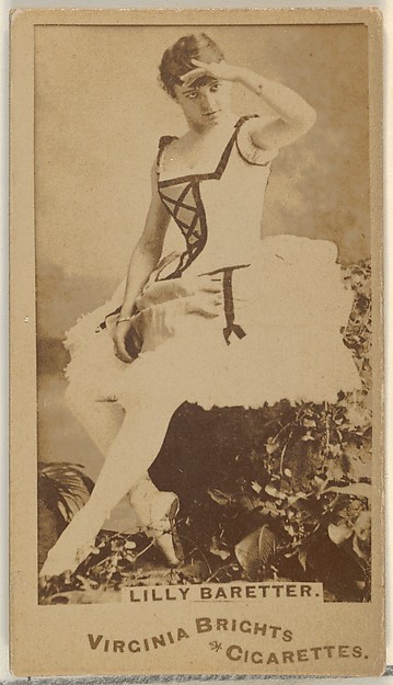 Lilly Baretter, from the Actors and Actresses series (N45, Type 1) for Virginia Brights Cigarettes