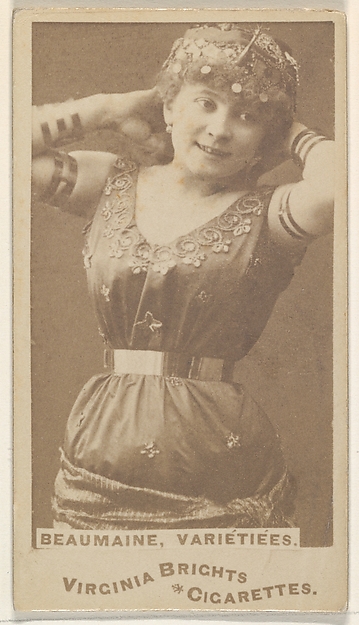 Beaumaine, Varietiees, from the Actors and Actresses series (N45, Type 1) for Virginia Brights Cigarettes