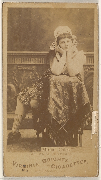 Miriam Coles, from the Actors and Actresses series (N45, Type 1) for Virginia Brights Cigarettes