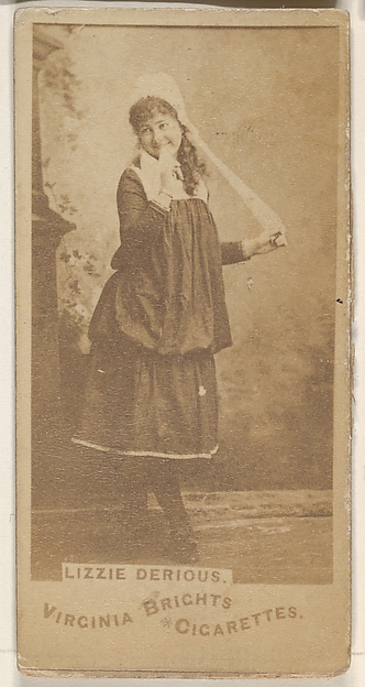 Lizzie Derious, from the Actors and Actresses series (N45, Type 1) for Virginia Brights Cigarettes