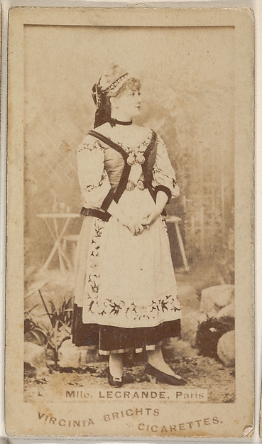 Mlle. Legrande, Paris, from the Actors and Actresses series (N45, Type 1) for Virginia Brights Cigarettes