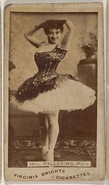 Mlle. Palledino, Paris, from the Actors and Actresses series (N45, Type 1) for Virginia Brights Cigarettes