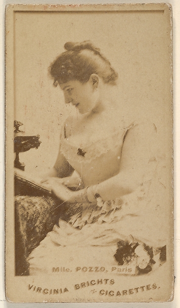 Mlle. Pozzo, Paris, from the Actors and Actresses series (N45, Type 1) for Virginia Brights Cigarettes
