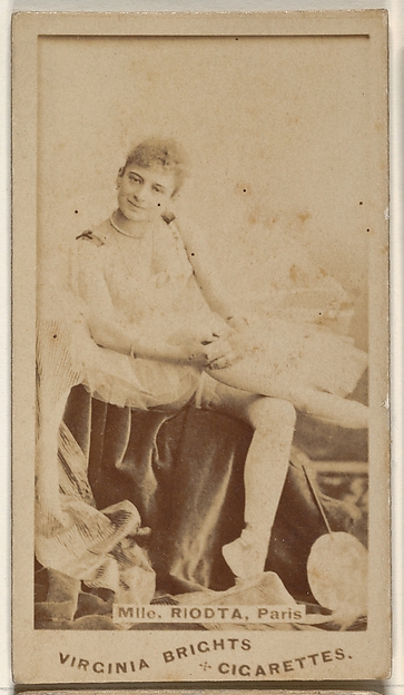 Mlle. Riodta, Paris, from the Actors and Actresses series (N45, Type 1) for Virginia Brights Cigarettes