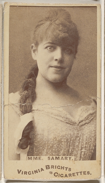 Madam Samary, from the Actors and Actresses series (N45, Type 1) for Virginia Brights Cigarettes