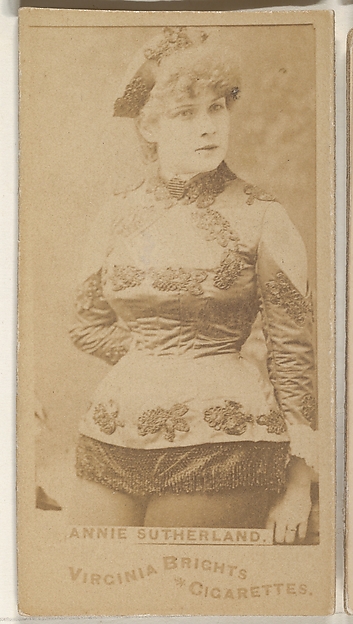 Annie Sutherland, from the Actors and Actresses series (N45, Type 1) for Virginia Brights Cigarettes