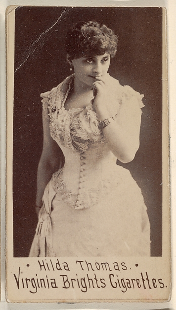Hilda Thomas, from the Actors and Actresses series (N45, Type 1) for Virginia Brights Cigarettes