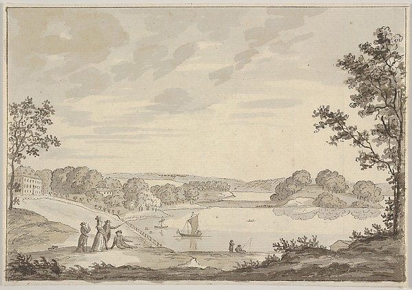 View of Naesse castle with Lake Furesø from the West
