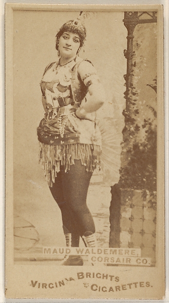 Maud Waldemere, Corsair Co., from the Actors and Actresses series (N45, Type 1) for Virginia Brights Cigarettes