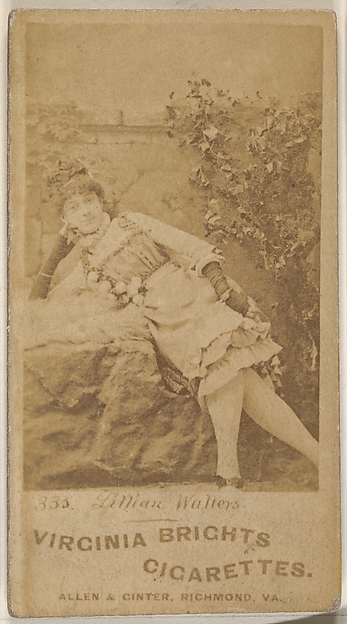 Card 335, Lillian Walters, from the Actors and Actresses series (N45, Type 1) for Virginia Brights Cigarettes