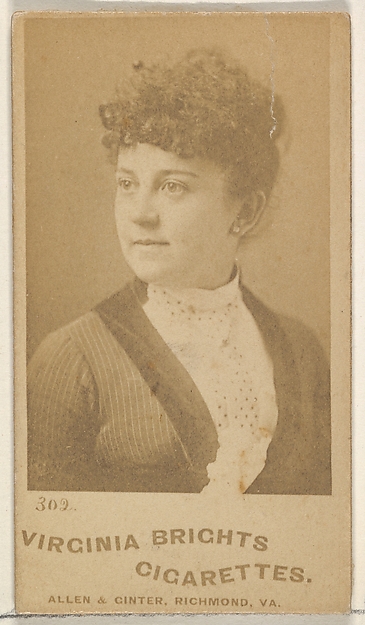 Card 302, from the Actors and Actresses series (N45, Type 5) for Virginia Brights Cigarettes