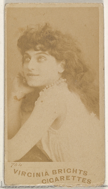 Card 704, from the Actors and Actresses series (N45, Type 5) for Virginia Brights Cigarettes