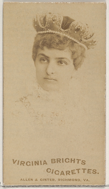 From the Actors and Actresses series (N45, Type 5) for Virginia Brights Cigarettes