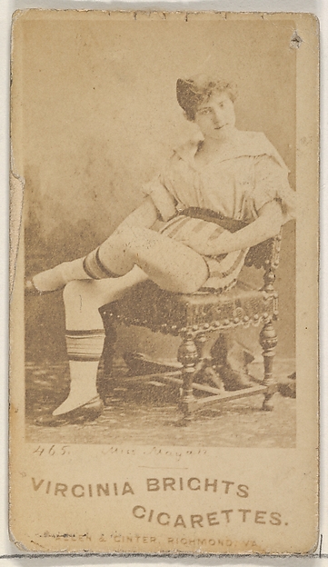 Card 465, Miss Mayall, from the Actors and Actresses series (N45, Type 5) for Virginia Brights Cigarettes