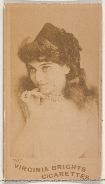 Card 707, from the Actors and Actresses series (N45, Type 5) for Virginia Brights Cigarettes