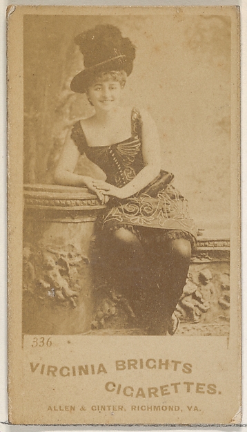 Card 336, from the Actors and Actresses series (N45, Type 5) for Virginia Brights Cigarettes