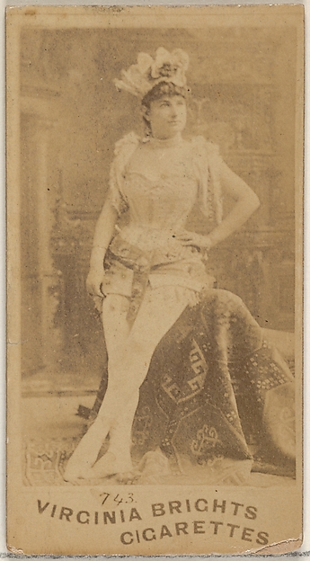 Card 743, from the Actors and Actresses series (N45, Type 5) for Virginia Brights Cigarettes