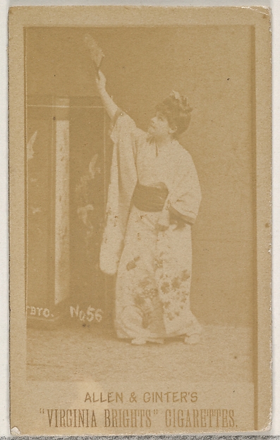 Card 56, from the Actors and Actresses series (N45, Type 5) for Virginia Brights Cigarettes