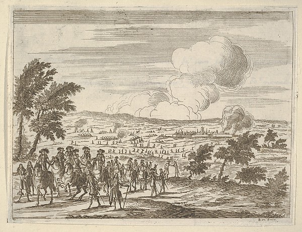 The Duke and his troops at Casalmaggiore, from "L'Idea di un Principe ed Eroe Cristiano in Francesco I d'Este, di Modena e Reggio Duca VIII [...]"
