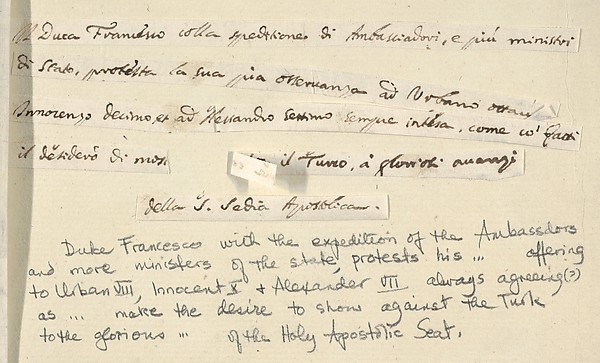 Francesco I d'Este, with the Expedition of the Embassadors and Ministers of State, Declares his Ofference to Urban VIII, Innocent X, and Alexander VII to Continue to Defend Against the Turks, from L'Idea di un Principe ed Eroe Cristiano in Francesco I d'Este, di Modena e Reggio Duca VIII [...]