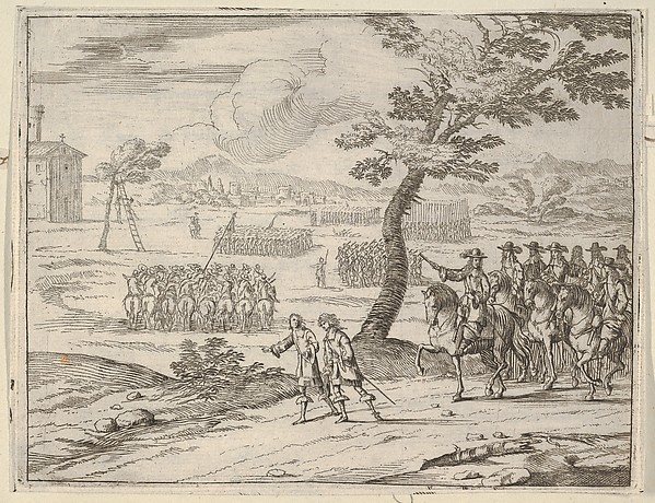 Francesco I d'Este Punishes a Soldier by Death who had Stolen a Chalice from the Holy Church, from L'Idea di un Principe ed Eroe Cristiano in Francesco I d'Este, di Modena e Reggio Duca VIII [...]