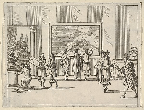 Francesco I d'Este Invites Foreign Scholars to Court, from L'Idea di un Principe ed Eroe Cristiano in Francesco I d'Este, di Modena e Reggio Duca VIII [...]