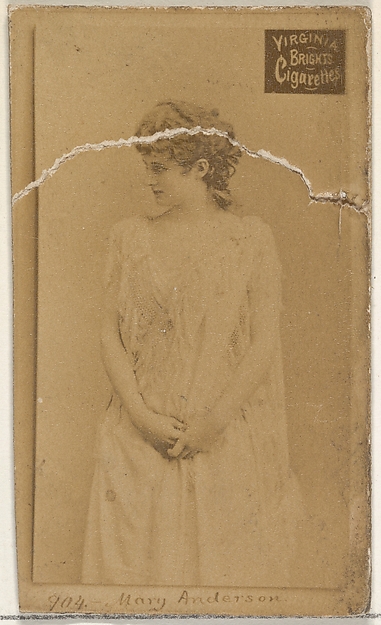 Card 904, Mary Anderson, from the Actors and Actresses series (N45, Type 2) for Virginia Brights Cigarettes