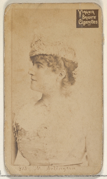 Card 813, Maggie Arlington, from the Actors and Actresses series (N45, Type 2) for Virginia Brights Cigarettes
