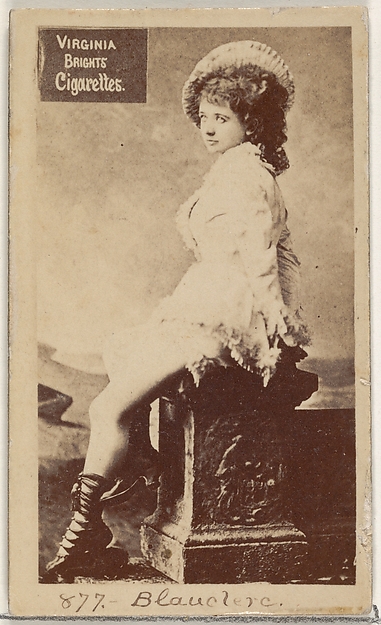 Card 877, Blauclerc, from the Actors and Actresses series (N45, Type 2) for Virginia Brights Cigarettes