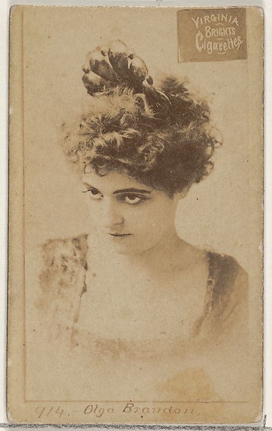 Card 914, Olga Brandon, from the Actors and Actresses series (N45, Type 2) for Virginia Brights Cigarettes
