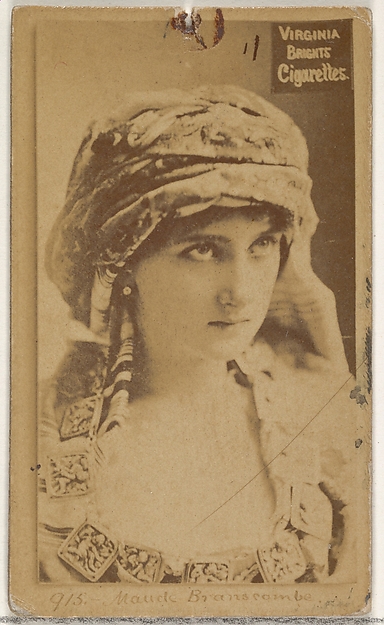 Card 915, Maude Branscombe, from the Actors and Actresses series (N45, Type 2) for Virginia Brights Cigarettes