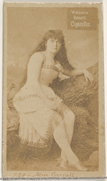 Card 720, Miss Carroll, from the Actors and Actresses series (N45, Type 2) for Virginia Brights Cigarettes