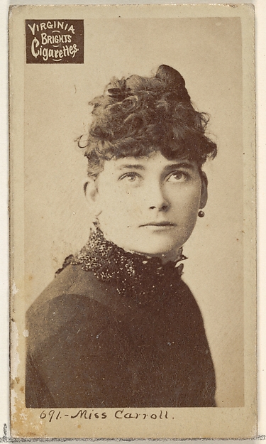 Card 691, Miss Carroll, from the Actors and Actresses series (N45, Type 2) for Virginia Brights Cigarettes